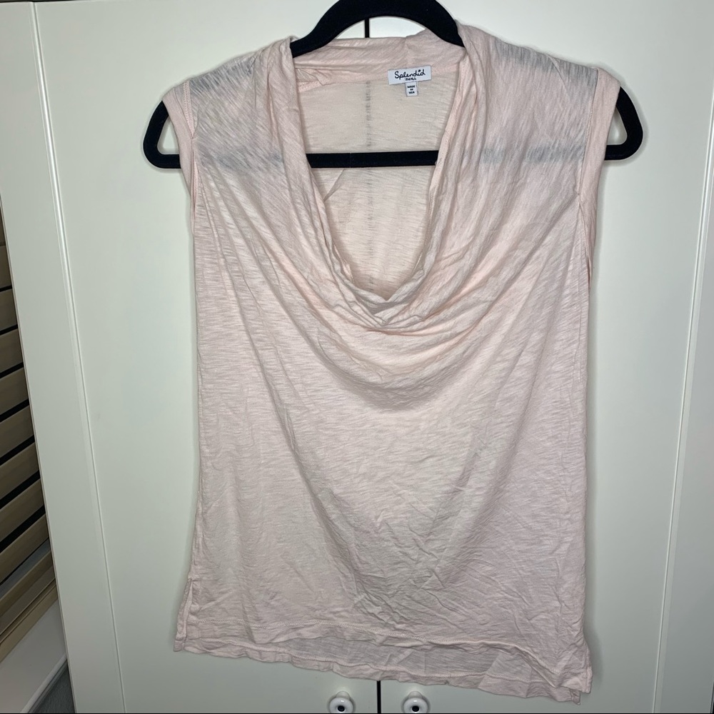 Splendid Thin Gathered Neck Tank Top